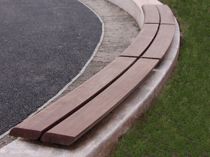 Curved Wall-mounted Backless Basic Benches